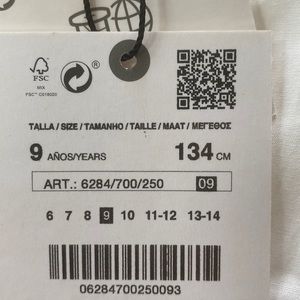 Zara girls brand new with tags white off the shoulder top